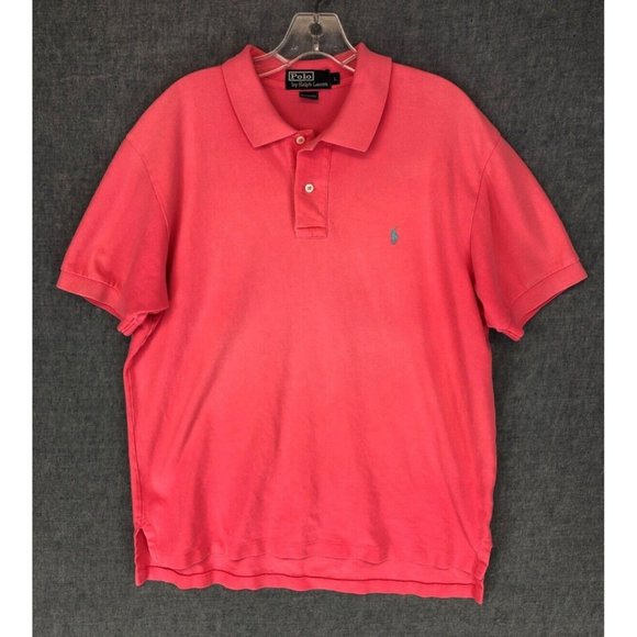 Polo Ralph Lauren Other - Vintage Polo Ralph Lauren Polo Shirt L Large Short Sleeve Logo Pony Pink Men's